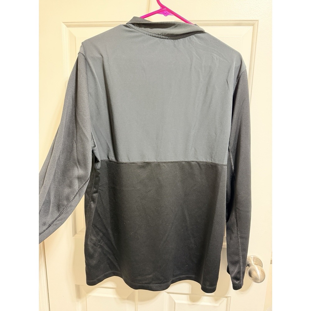 Nike Golf Sport Dri Fit Long Sleeve Polo Mens Large Stripe Performance Pullover - Picture 7 of 7